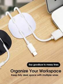 3Pcs Silicone Cable Clips Multi-Purpose Data Cable Charge Cord Organizer Clamp Car Home Office Desk Self-Adhesive Cord Wire Holders