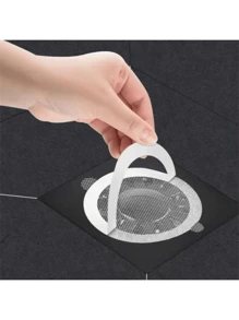 20 pièces Bouchon de drain de douche jetable, filtre de drain de lavabo de salle de bain, passoire, autocollants de couvercle de drain de baignoire en maille