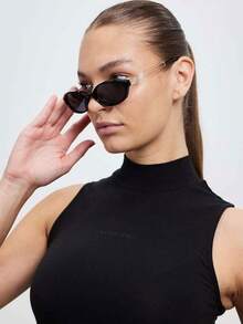 SeeBand 复古椭圆形时尚眼镜，适合女士、男士、时尚窄圆形时尚眼镜，Y2K 设计师复古太阳镜，街头风格，适合毛衣夹克、运动衫、连帽衫、皮裤和工装裤 - 彩色 - 查看 11