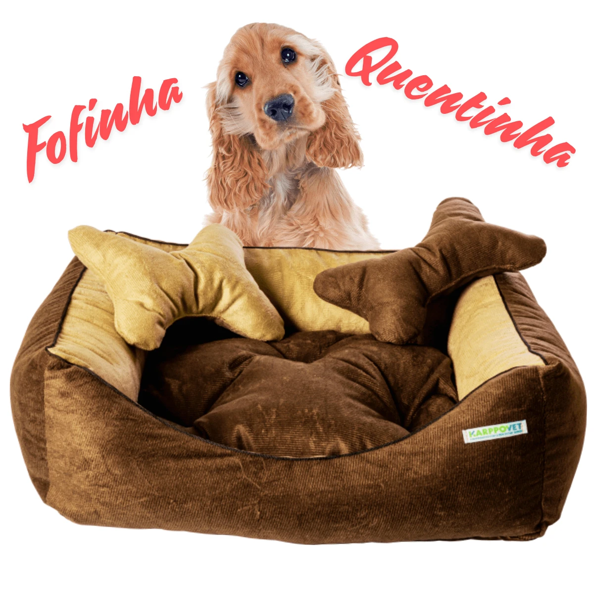 KARPPOVET Luxury Pet Dog Bed In Brown And Gray Suede, Comfort And Elegance For Your Pet, Luxurious Design, Durability, Easy To Wash, Superior Comfort - Rỉ Nâu - Xem 1