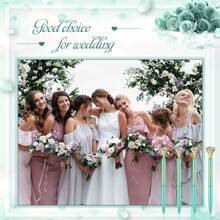 60 支水钻点缀绿色鼠尾草新娘送礼会笔，散装水晶闪亮圆珠笔，适合客人、女性、女孩、学校、办公室、派对返校的精美婚礼礼物 - 金色 - 查看 7