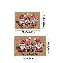 1 Peça Tapete De Porta Com Tema De Natal, Antiderrapante, Lavável, Tapete De Porta De Inverno Para Decoração De Entrada Interna E Externa