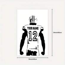 لوحة كرة قدم شخصية قطعة واحدة، لوحة جدارية لكرة القدم مخصصة على قماش، ديكور جداري لقمصان لاعبين باسم وأرقام مخصصة، هدية كرة القدم للأب، الزوج، الابن، هدية مثالية لديكور جدران غرفة النوم وغرفة المعيشة، بدون إطار