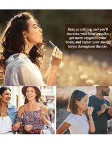 Naszyjnik oddechowy 1 szt., redukujący lęk i stres, bez gwizdka, urządzenie uspokajające Calmigo do medytacji, narzędzie do głębokiego oddychania i uważności