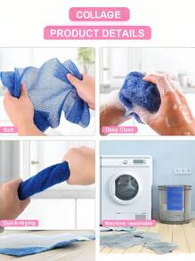 1 st afrikansk luffabadsvamp, nylonhandduk för daglig hudutjämning och exfoliering - Multifärgad - Visa 4