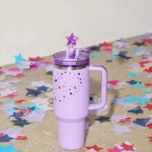 闪亮吸管盖水瓶吸管盖塑料吸管盖杯盖闪亮配件吸管保护盖适用于杯子 40 30 盎司 - 彩色 - 查看 3