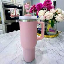 闪亮吸管盖水瓶吸管盖塑料吸管盖杯盖闪亮配件吸管保护盖适用于杯子 40 30 盎司 - 彩色 - 查看 5