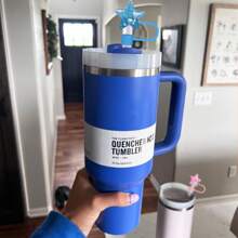 闪亮吸管盖水瓶吸管盖塑料吸管盖杯盖闪亮配件吸管保护盖适用于杯子 40 30 盎司 - 彩色 - 查看 7