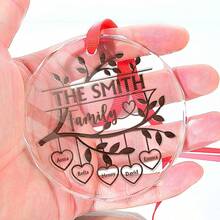 Catygift Nama Kustom - Akar Kita yang Dalam - Ornamen Kaca yang Dipersonalisasi - Hadiah untuk Keluarga, Orang Tua, Ulang Tahun, Wisuda, Kalender Liburan - Seperti yang Ditunjukkan - View 8