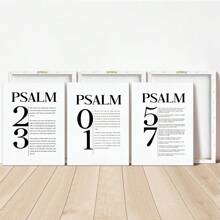 Set Of 3 , Psalm 23 Poster, Psalm 23 Wall Art, Lord Is My Shepherd, Christliche Poster, Psalm 23 Verse, Boho Print, Verse Artwork , Canvas Posters, Canvas Wall Decor For Home, Living Room, Bed Room Gifts Birthday Graduation - Multicolor - View 7