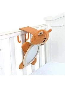 1 PC Baby Car Seat Mirror Back Seat Rear View Mirror Adjustable Shatter Proof Infant Car Mirror With Cover Auto Accessory Brown Bear - Brown - View 7