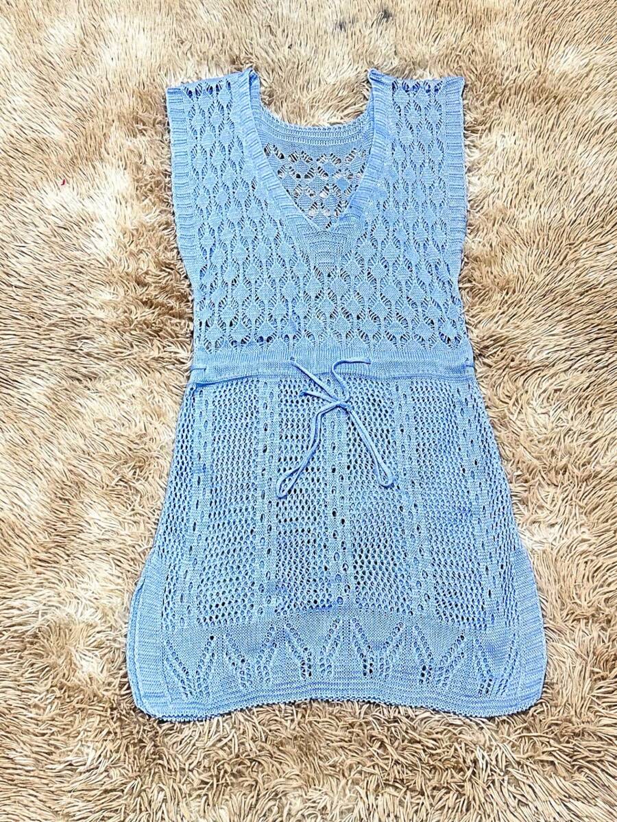 Angel LZ Mode Women's Sleeveless Beach Dress - Màu xanh lam - Xem 1