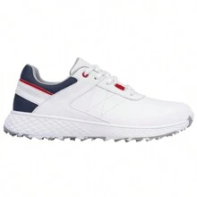 Fashionable Outdoor Sports Men's Golf Shoes With Nail Free Straps And Waterproof Men's Sports Golf Specific Sports Shoes - 藍白色 - 查看 3