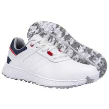 Fashionable Outdoor Sports Men's Golf Shoes With Nail Free Straps And Waterproof Men's Sports Golf Specific Sports Shoes - 藍白色 - 查看 9
