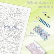[Personalizzato] 1 pezzo Grande Pittura personalizzata per numero di Natale Foto personalizzata Quadro dipinto a mano per numero Disegno su tela Kit decorazione casa 24 colori - Multicolore - Visualizzare 4