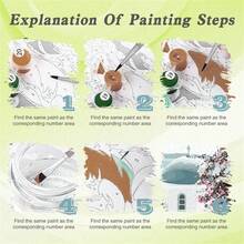 [Personalizzato] 1 pezzo Grande Pittura personalizzata per numero di Natale Foto personalizzata Quadro dipinto a mano per numero Disegno su tela Kit decorazione casa 24 colori - Multicolore - Visualizzare 3