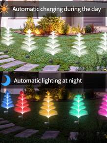 Luces solares para senderos, luces solares impermeables para exteriores, cambio de 7 colores, 1/2/5 capas de luces solares de flor con diseño de medusa y mariposa para decoración de Navidad, piscina, jardín - Multicolor - Ver 8