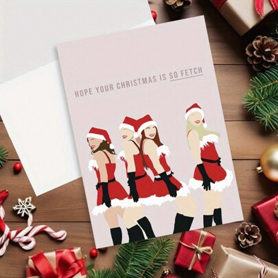 Tarjetas de Navidad: Tarjetas de felicitación navideñas divertidas para ella, hermana o mejor amiga - Regalo de Navidad único para celebración, Navidad