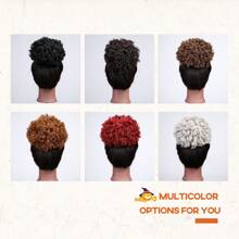 Extensão de rabo de cavalo Afro Puff com cordão para mulheres, rabo de cavalo Afro Puff sintético Premium curto para cabelos naturais, rabo de cavalo encaracolado com cordão Kinky essencial para Halloween, Natal e festas. - Light Brown - Visão 10