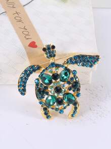 Shiny Rhinestone Turtle Brooches For Women Unisex Animal Pins Multi-Color Available Casual Party Accessories Gifts - Sea Turtles - View 13