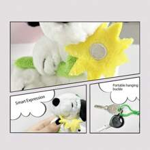 Miniso Muñeco de peluche del personaje Snoopy de 5 pulgadas - Colgante decorativo para bolso de mano, bolso de hombro, billetera, mochila, mochila escolar, llavero - Amarillo - Ver 2