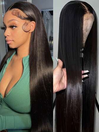 36 Inch 13x4 Lace Front Wigs Human Hair Straight Transparent Lace Front Wigs Human Hair Straight Wigs Human Hair Pre Plucked 13x4 Frontal Human Hair Lace Front Wigs For Women