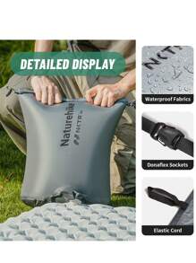 Naturehike Materassino gonfiabile ultraleggero 4.6" per campeggio, tappetino da letto per tutte le stagioni - Multicolore - Visualizzare 11