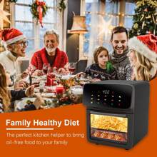 12QT Air Fryer, Roast, Broil, Bake, Reheat, Keep Warm, Pizza 10-In-1 Convection Oven With Visual Window, Multifunction Air Fryer + Convection Toaster Oven With Touch Screen, Gray - 查看 8