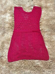 L&Z Mode saiada vestido de praia sem manga feminino - Pink - Visão 2