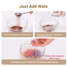 50,000 件花瓶填充珠，吸水珠，遇水膨胀，有弹性，漂浮珍珠花瓶填充物，水凝胶珠，水晶球，水生球，无土水生植物珠，果冻珍珠蜡烛漂浮，适用于制作漂浮蜡烛，圣诞装饰，节日装饰，婚礼中心装饰，插花，家居装饰，花瓶，装饰品，桌面花卉装饰 - 彩色 - 查看 4