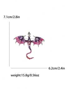 Broches de dragón volador esmaltados de moda para mujeres, pines de animales unisex, disponibles en varios colores, accesorios para oficina, fiesta y regalos