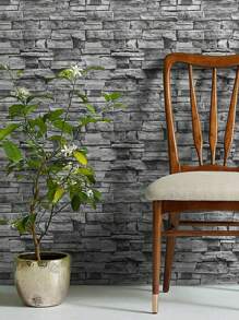 1pc Brick Pattern Self-Adhesive Wall Paper, Modern PVC Waterproof Wall Adhesive Roll For Home, Renovation Stickers Peel Wall Panels, Wall Paper, Wallpapers, Spring Decoration Items Refresh Your Home, Rama Decoration Stickers