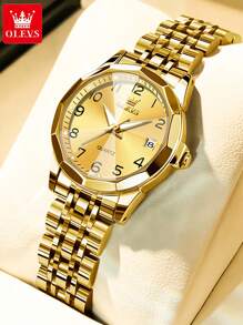 OLEVS. OLEVS Women Watches Luxury Fashion Ladies Quartz Watch Waterproof Luminous Date Stainless Stain Wristwatch Girlfriend Gift - one-size - View 5