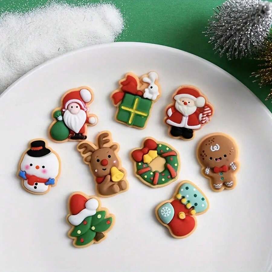 9pcs Fridge Magnets, Cute Decoration Fridge Magnets, Suitable For Kitchen, Office, Whiteboard, Storage Cabinet, Dishwasher, Kitchen Decor, Home Decor, Holiday Gifts For Friends, Party Birthday Christmas Decorations Room Decor Christmas Winter