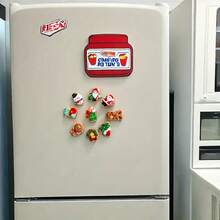 9pcs Fridge Magnets, Cute Decoration Fridge Magnets, Suitable For Kitchen, Office, Whiteboard, Storage Cabinet, Dishwasher, Kitchen Decor, Home Decor, Holiday Gifts For Friends, Party Birthday Christmas Decorations Room Decor Christmas Winter