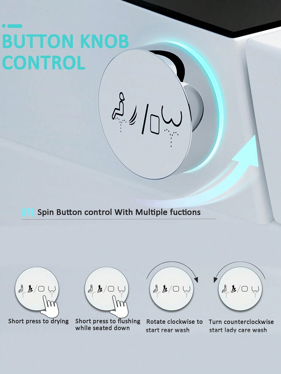 STGP01 Smart Toilet With Heated Bidet, Portable Toilet With BuiltIn