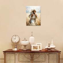 1pc Framed Carry You Home, Modern Christian Art, Christian Painting, Jesus And Lamb, Leave The 99 Art, Bible Verse Art, LDS Painting, Jesus Painting Framed,Wall Art,Canvas,Poster Gifts Birthday Graduation