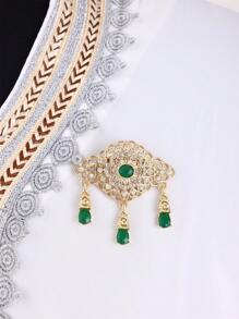 1pc Palace Zinc Alloy Brooch, Versatile Scarf/Collar Clip, Bridal Wedding Accessory - Women's Brooch - View 5