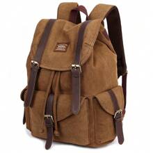 KAUKKO Vintage Canvas Backpack Outdoor Travel Hiking Backpack