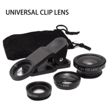 1 Set Of 3-In-1 Camera Lens Clip With Wide Angle Macro Fisheye Lens And External SLR Magnifying Lens, Portable Clip-On Cellphone Lens For Photography (Random Color And Parts, Random Packaging) - Multicolor - View 7