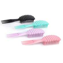Wet Curly Hair Brush, Defining Curl Hairbrush Soft Nodes Massage, Detangling Black People Round Detangler, Trident Brushes Reduce Hair Pulling & Curl Separation, Shaping And Styling Tools For Women Men Girls - Multicolor - View 6