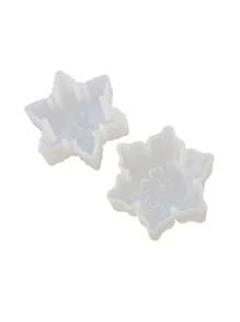 1 Khuôn silicon hình bông tuyết DIY, Khuôn nến hương liệu Giáng sinh, Đồ trang trí để bàn, Đồ trang trí gia dụng, Đồ thủ công mỹ nghệ, Khuôn silicon 3D để làm mặt dây chuyền trang trí Giáng sinh - trắng - Xem 6