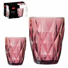 Purple Diamond Glass Cup Set With 2 Pcs 270ml - 紫色 - 查看 2