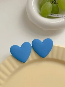 1 Pair Fashion Classic Geometric Heart Shaped Acrylic Stud Earrings, Casual Style Valentines - Red - View 5