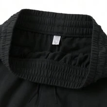 Adidas Originals 三叶草女士休闲运动中长裤，简约时尚健身训练裤 - 黑色 - 查看 4