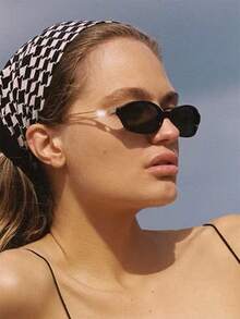 SeeBand 复古椭圆形时尚眼镜，适合女士、男士、时尚窄圆形时尚眼镜，Y2K 设计师复古太阳镜，街头风格，适合毛衣夹克、运动衫、连帽衫、皮裤和工装裤 - 彩色 - 查看 2