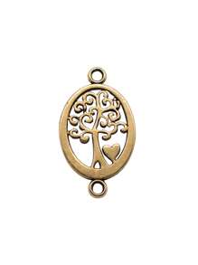 15 cái/túi 13x23mm Oval Heart Tree Connector Charms cho DIY Bông tai, Vòng cổ, Vòng tay, Móc chìa khóa Làm đồ trang sức DIY - Đầu nối cây hình elip - Xem 11