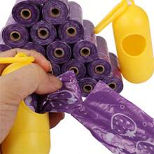 Super Thick Dog Poop Bags - Leak-Proof And Mess-Free Pet Waste Bags, Suitable For Outdoor Adventures - Convenient And Portable, Great For Dog Owners, Camping, Hiking, Pet Supplies, Cleaning Supplies (Different Batches, Roll Core Randomly Shipped, No Impact On Product Quality),Kitchen,Bathroom,Home,Household Supplies - Multicolor - View 4