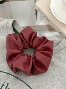 1pc Ladies' Anchor Shaped Solid Color Elastic Hair Scrunchie, High-End Ponytail Holder - Multicolor - View 5