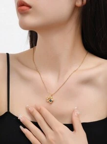 Collier personnalisé, collier pendant avec patte de chat mignon, collier à projection "Je t'aime" en 100 langues, collier personnalisable avec photo noir et blanc gravée comme dans les films pour petite amie, maman, meilleure amie, pour un port quotidien